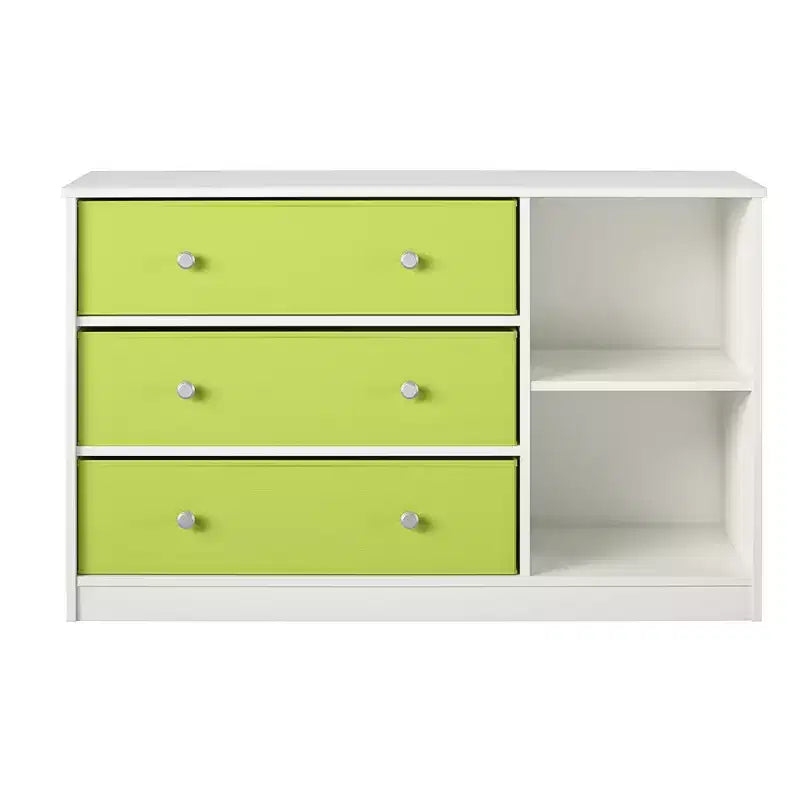 Cassettiera larga Ameriwood Home Mya Park con 3 contenitori in tessuto