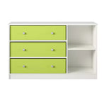 Cassettiera larga Ameriwood Home Mya Park con 3 contenitori in tessuto
