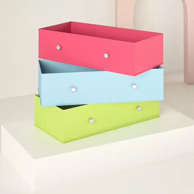Cassettiera larga Ameriwood Home Mya Park con 3 contenitori in tessuto