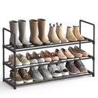 SONGMICS Scarpiera, Organizzatore di Scarpe a 3 Livelli, Scaffale per Scarpe in Metallo