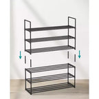 SONGMICS Scarpiera, Organizzatore di Scarpe a 3 Livelli, Scaffale per Scarpe in Metallo