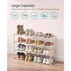 SONGMICS Scarpiera, Organizzatore di Scarpe a 3 Livelli, Scaffale per Scarpe in Metallo