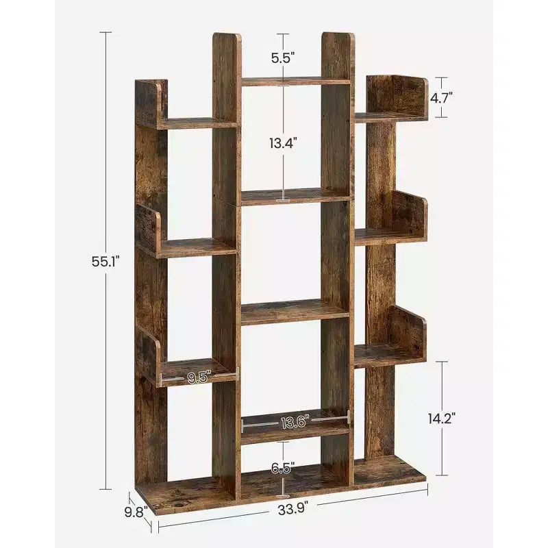 VASAGLE Libreria a forma di albero con 13 ripiani