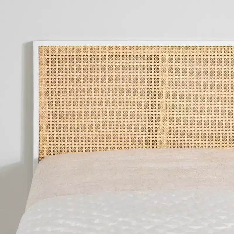 Struttura letto a piattaforma in metallo per bambini Full Bloom con canna naturale - South Shore