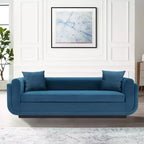 Divano contemporaneo Edmonda rivestito in velluto con cuscini - Manhattan Comfort