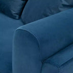 Divano contemporaneo Edmonda rivestito in velluto con cuscini - Manhattan Comfort