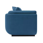 Divano contemporaneo Edmonda rivestito in velluto con cuscini - Manhattan Comfort