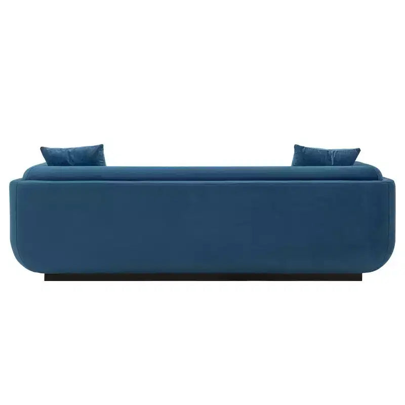Divano contemporaneo Edmonda rivestito in velluto con cuscini - Manhattan Comfort