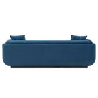 Divano contemporaneo Edmonda rivestito in velluto con cuscini - Manhattan Comfort