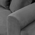 Divano contemporaneo Edmonda rivestito in velluto con cuscini - Manhattan Comfort