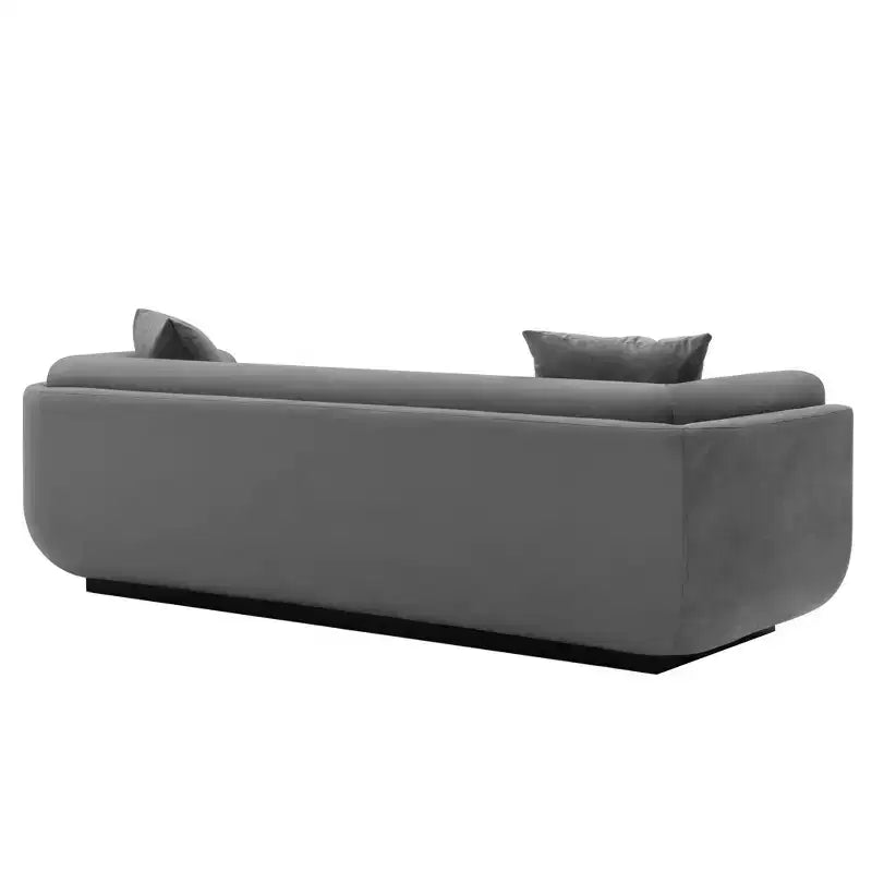 Divano contemporaneo Edmonda rivestito in velluto con cuscini - Manhattan Comfort
