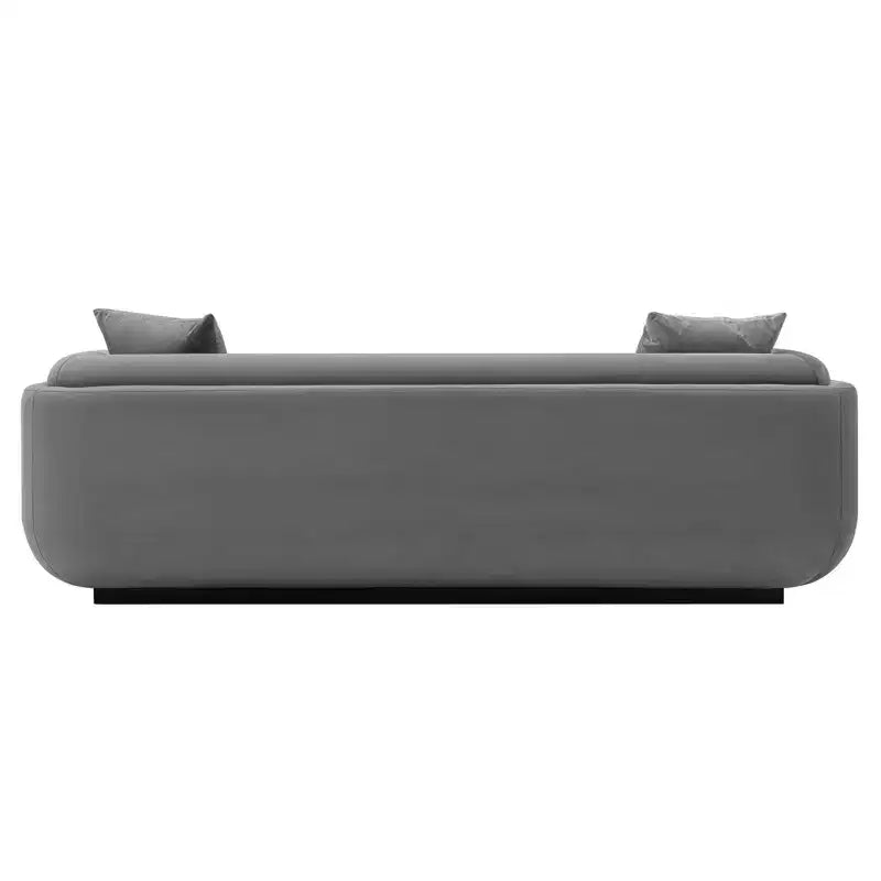 Divano contemporaneo Edmonda rivestito in velluto con cuscini - Manhattan Comfort