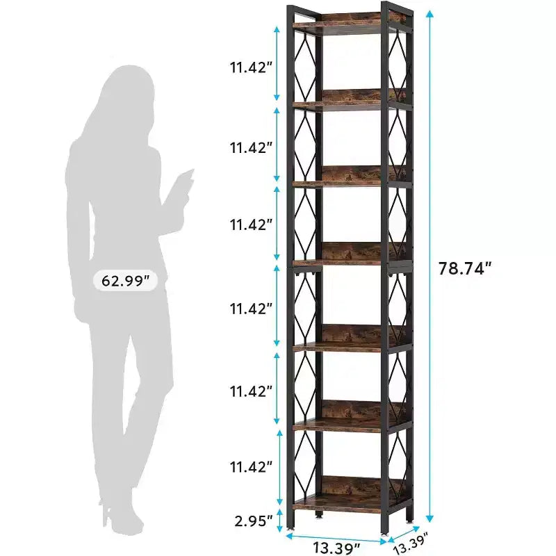 Tribesigns Scaffale verticale a 7 ripiani da 78,7"