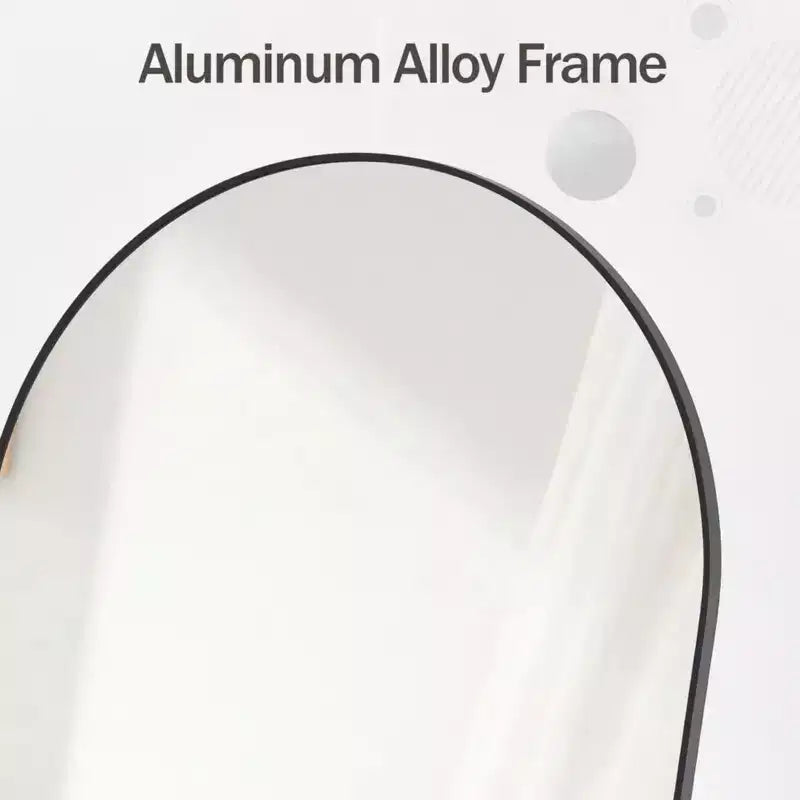 HOMLUX 32x34 Specchio da parete decorativo per bagno ad arco: Cornice in metallo, Arredamento moderno