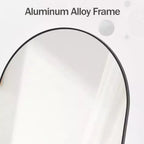 HOMLUX 32x34 Specchio da parete decorativo per bagno ad arco: Cornice in metallo, Arredamento moderno