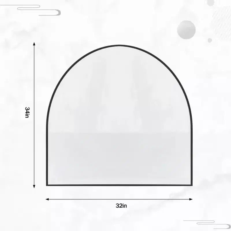 HOMLUX 32x34 Specchio da parete decorativo per bagno ad arco: Cornice in metallo, Arredamento moderno