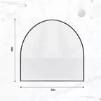 HOMLUX 32x34 Specchio da parete decorativo per bagno ad arco: Cornice in metallo, Arredamento moderno