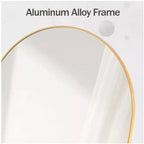 HOMLUX 32x34 Specchio da parete decorativo per bagno ad arco: Cornice in metallo, Arredamento moderno