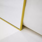 HOMLUX 32x34 Specchio da parete decorativo per bagno ad arco: Cornice in metallo, Arredamento moderno