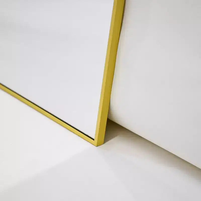 HOMLUX 32x34 Specchio da parete decorativo per bagno ad arco: Cornice in metallo, Arredamento moderno