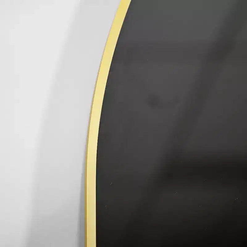 HOMLUX 32x34 Specchio da parete decorativo per bagno ad arco: Cornice in metallo, Arredamento moderno