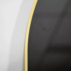 HOMLUX 32x34 Specchio da parete decorativo per bagno ad arco: Cornice in metallo, Arredamento moderno