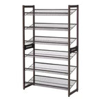 SONGMICS Scarpiera a 3/6 livelli, Scarpiera in Metallo Scaffale Portascarpe Impilabile, con Ripiani Regolabili Piatti o Inclinati