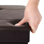 SONGMICS Pouf Contenitore, Panchina Contenitore in Similpelle