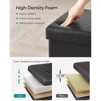 SONGMICS Pouf Contenitore, Panchina Contenitore in Similpelle
