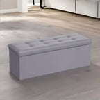 SONGMICS Pouf Contenitore, Panchina Contenitore in Similpelle