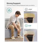 SONGMICS Pouf Contenitore, Panchina Contenitore in Similpelle