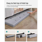 SONGMICS Pouf Contenitore, Panchina Contenitore in Similpelle