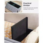 SONGMICS Pouf Contenitore, Panchina Contenitore in Similpelle
