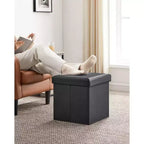 SONGMICS Pouf Contenitore, Panchina Contenitore in Similpelle