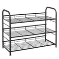 SONGMICS Stackable Shoe Rack 3-Tier Storage Organizer Holds up to 12 Pairs