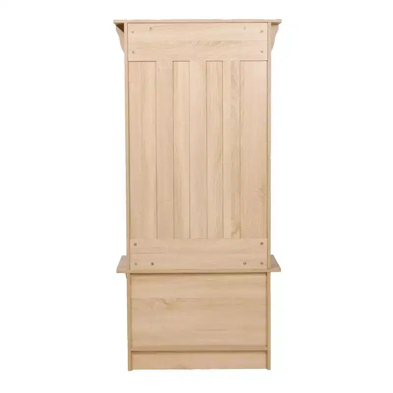Appendiabiti da ingresso Flash Furniture Paisley con panca, 3 ganci singoli e 4 scomparti inferiori con ripiani regolabili
