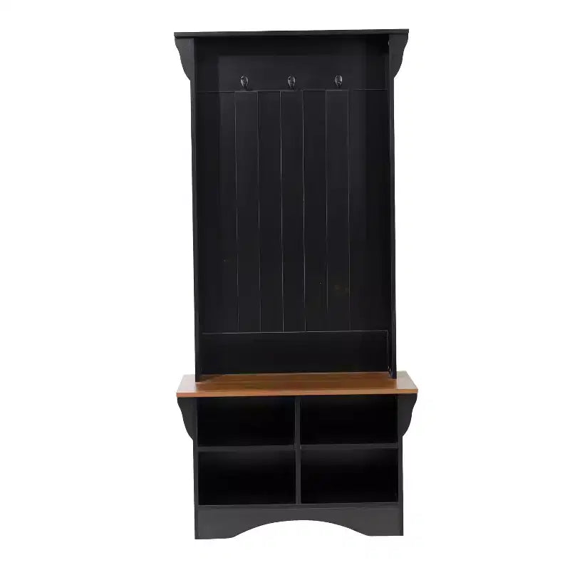 Appendiabiti da ingresso Flash Furniture Paisley con panca, 3 ganci singoli e 4 scomparti inferiori con ripiani regolabili