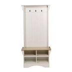 Appendiabiti da ingresso Flash Furniture Paisley con panca, 3 ganci singoli e 4 scomparti inferiori con ripiani regolabili