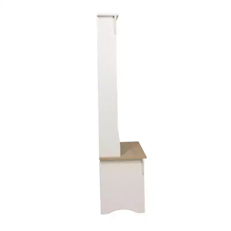 Appendiabiti da ingresso Flash Furniture Paisley con panca, 3 ganci singoli e 4 scomparti inferiori con ripiani regolabili