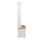 Appendiabiti da ingresso Flash Furniture Paisley con panca, 3 ganci singoli e 4 scomparti inferiori con ripiani regolabili