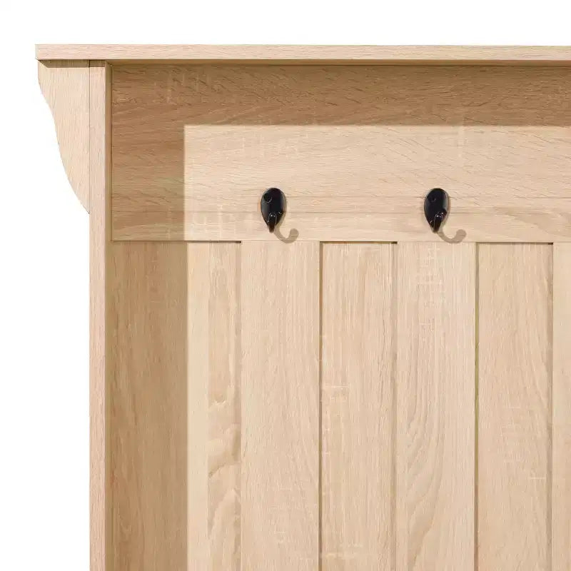 Appendiabiti da ingresso Flash Furniture Paisley con panca, 3 ganci singoli e 4 scomparti inferiori con ripiani regolabili