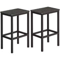 VASAGLE Bar Stools, Set of 2 Bar Chairs, Kitchen Breakfast Bar Stools with Footrest, Industrial in Living Room, Party Room