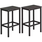 VASAGLE Bar Stools, Set of 2 Bar Chairs, Kitchen Breakfast Bar Stools with Footrest, Industrial in Living Room, Party Room