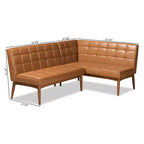 Set pranzo 2 pezzi in legno Sanford - Baxton Studio