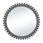 35x35 Mango Wood Wall Mirror with Beaded Detailing - Olivia & May