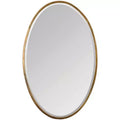 Uttermost Herleva 17 3/4 x 28 Antique Gold Oval Wall Mirror