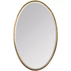 Uttermost Herleva 17 3/4 x 28 Antique Gold Oval Wall Mirror