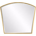 Uttermost Boundary Antiqued Gold Leaf 36 x 31 3/4 Arch Wall Mirror
