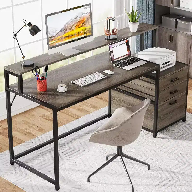 Tribesigns Scrivania da Ufficio Ergonomica da 63 pollici