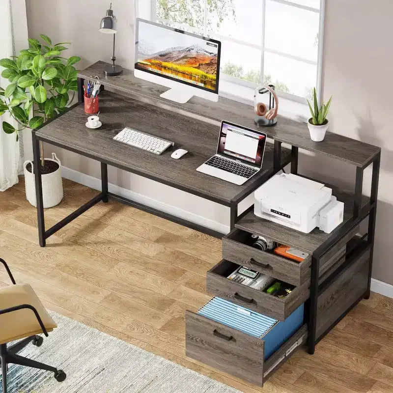 Tribesigns Scrivania da Ufficio Ergonomica da 63 pollici